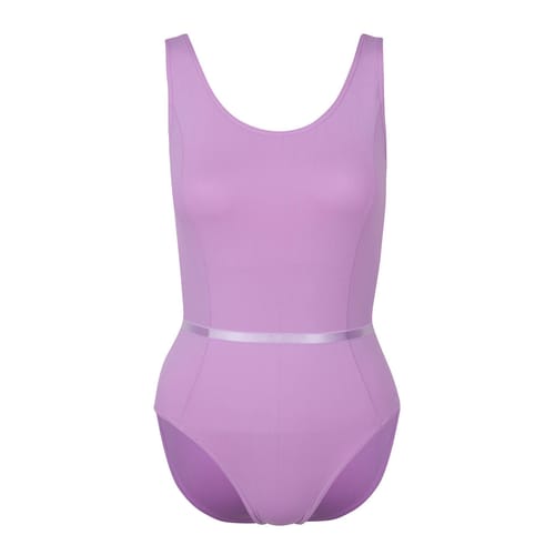 Freed of London - 'Iris' Tank Princess Seams Scoop Neck Leotard with Belt