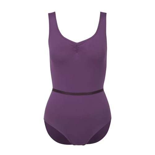 Freed of London - 'Ivy' Tank Rouche Front Leotard with Belt