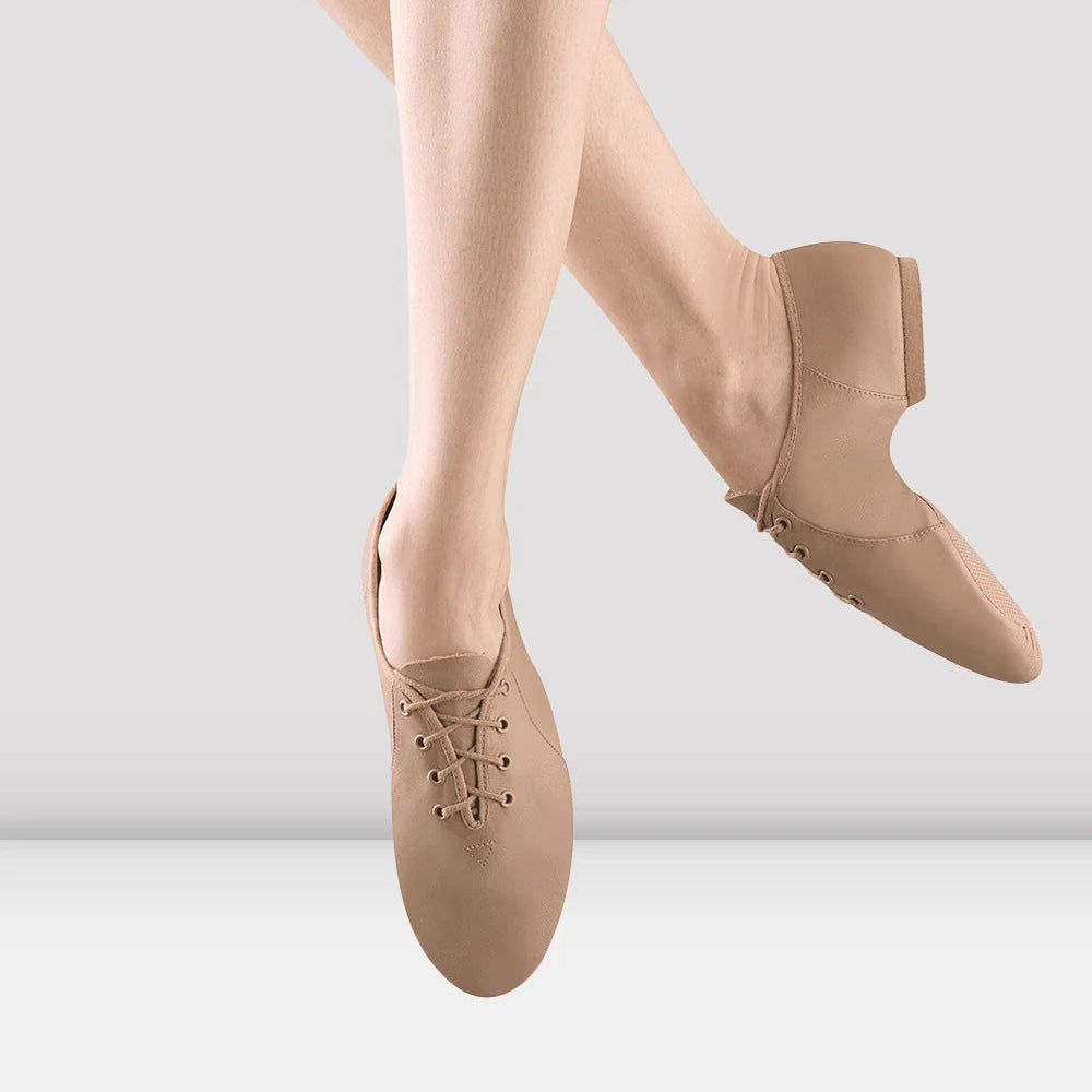 Bloch - 'Jazz Soft' Leather Split Sole Lace up Jazz Shoe
