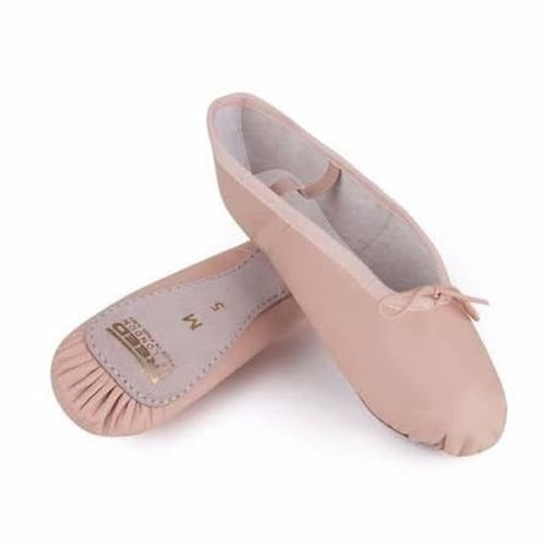 Freed of London  - 'Aspire' Leather Full Sole Pre-Attached Elastic Ballet Shoe