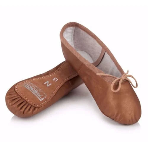 Freed of London  - 'Aspire' Leather Full Sole Pre-Attached Elastic Ballet Shoe