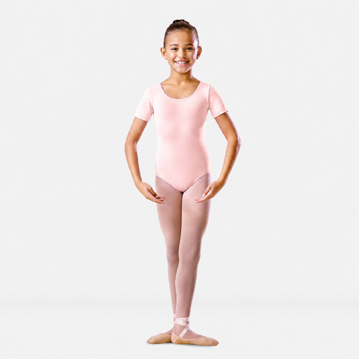 Bloch -  Round Neck and Back Short Sleeve Cotton Leotard