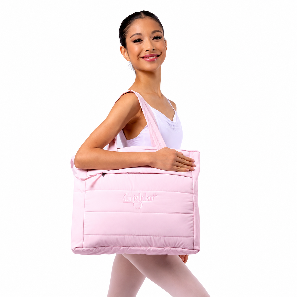 Grishko - Medium Top Handle Tote Bag with Zipper & Inside Pockets