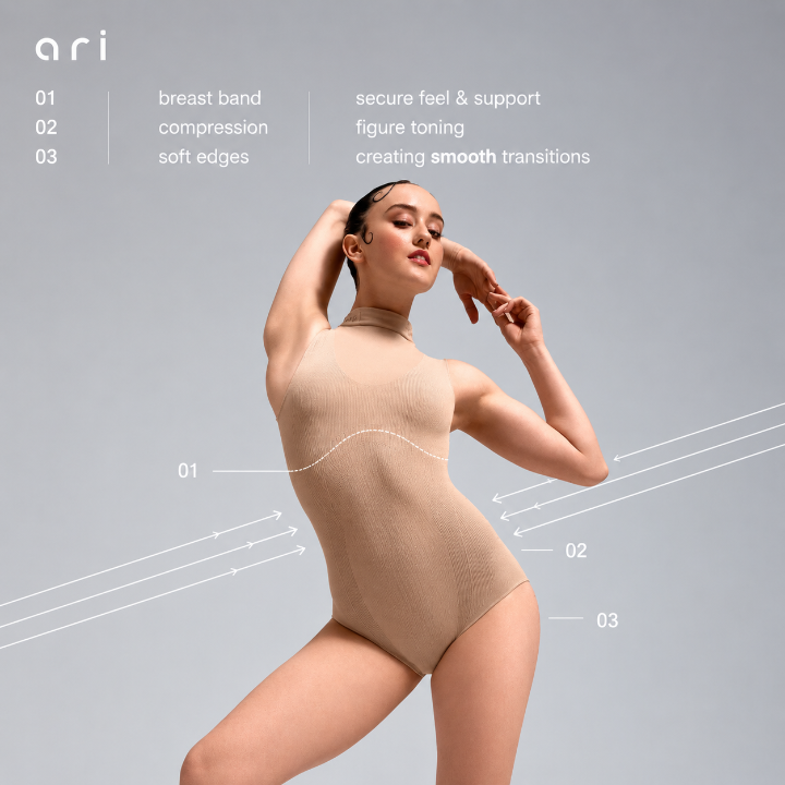 Act'ble - 'Act' Unisync Leotard' High-Neck Seamless Leotard