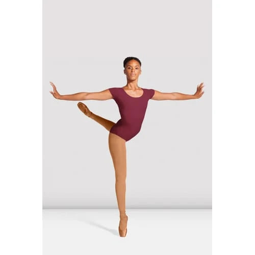 Bloch  - 'Cavalier' short sleeve Scoop Front and Back Cotton Leotard