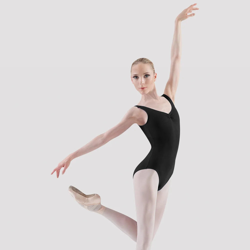 Bloch -  'Adagio' Pinched Front Round Neck and Back Tank Cotton Ladies Leotard