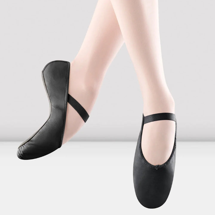 Bloch - 'Arise' Black Leather Full Sole Pre-Sewn Ballet Shoes