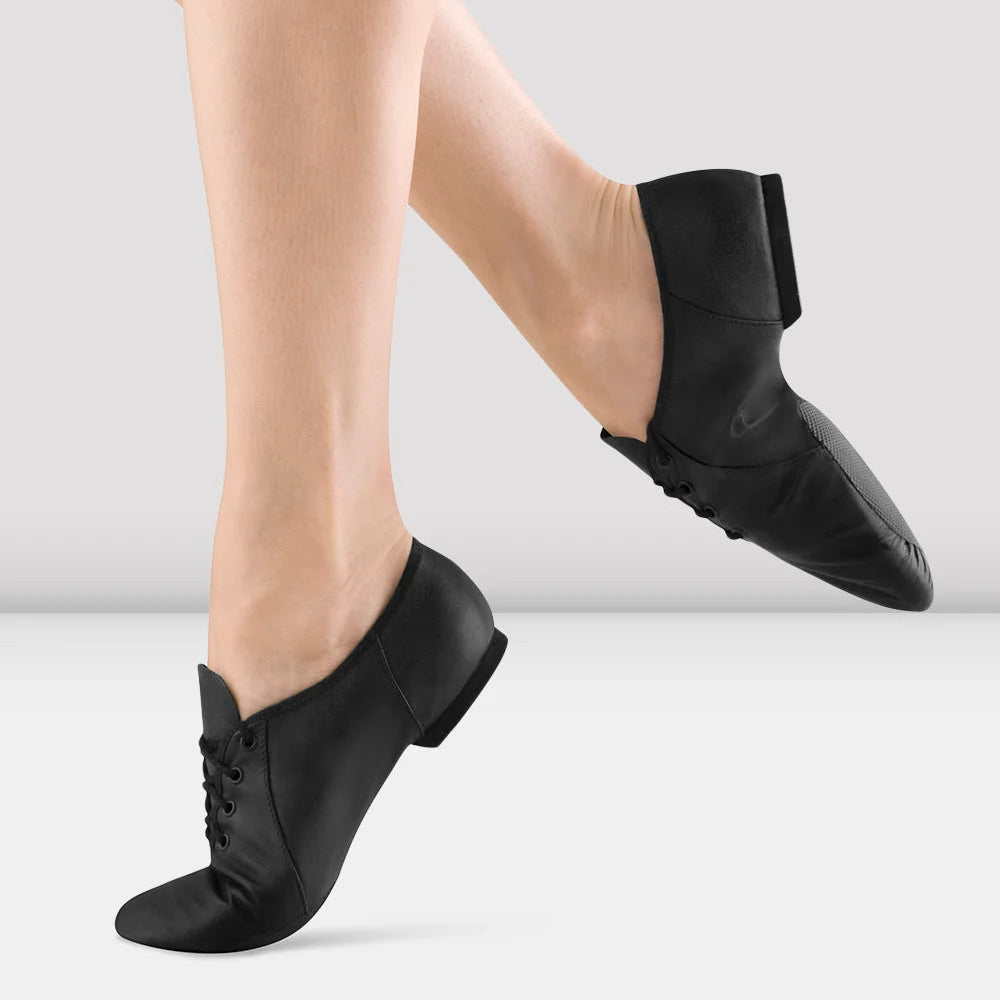 Bloch - 'Jazz Soft' Leather Split Sole Lace up Jazz Shoe