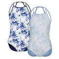 Freed of London - 'Taya' Floral Halter Neck Criss-Cross Leotard