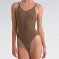 Silky Dance - ‘Seamless’ Low Back Clear Adjustable Camisole Straps Leotard
