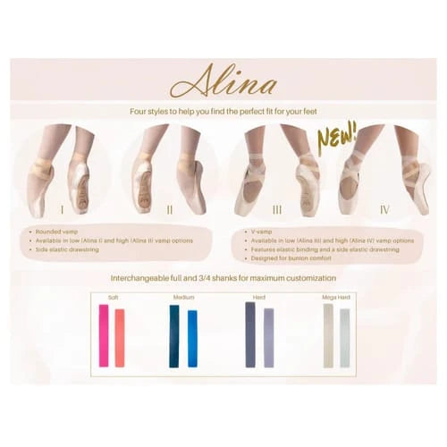So Danca - Alina Pointe Shoe Removable Shanks - ALS Shank