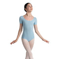 Capezio - Short Sleeve Cotton/Lycra Blend Dance Leotard with Matching Belt