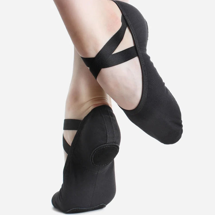 So Danca - Canvas Split Sole Pre-Sewn Crossed Elastic Ballet Shoes